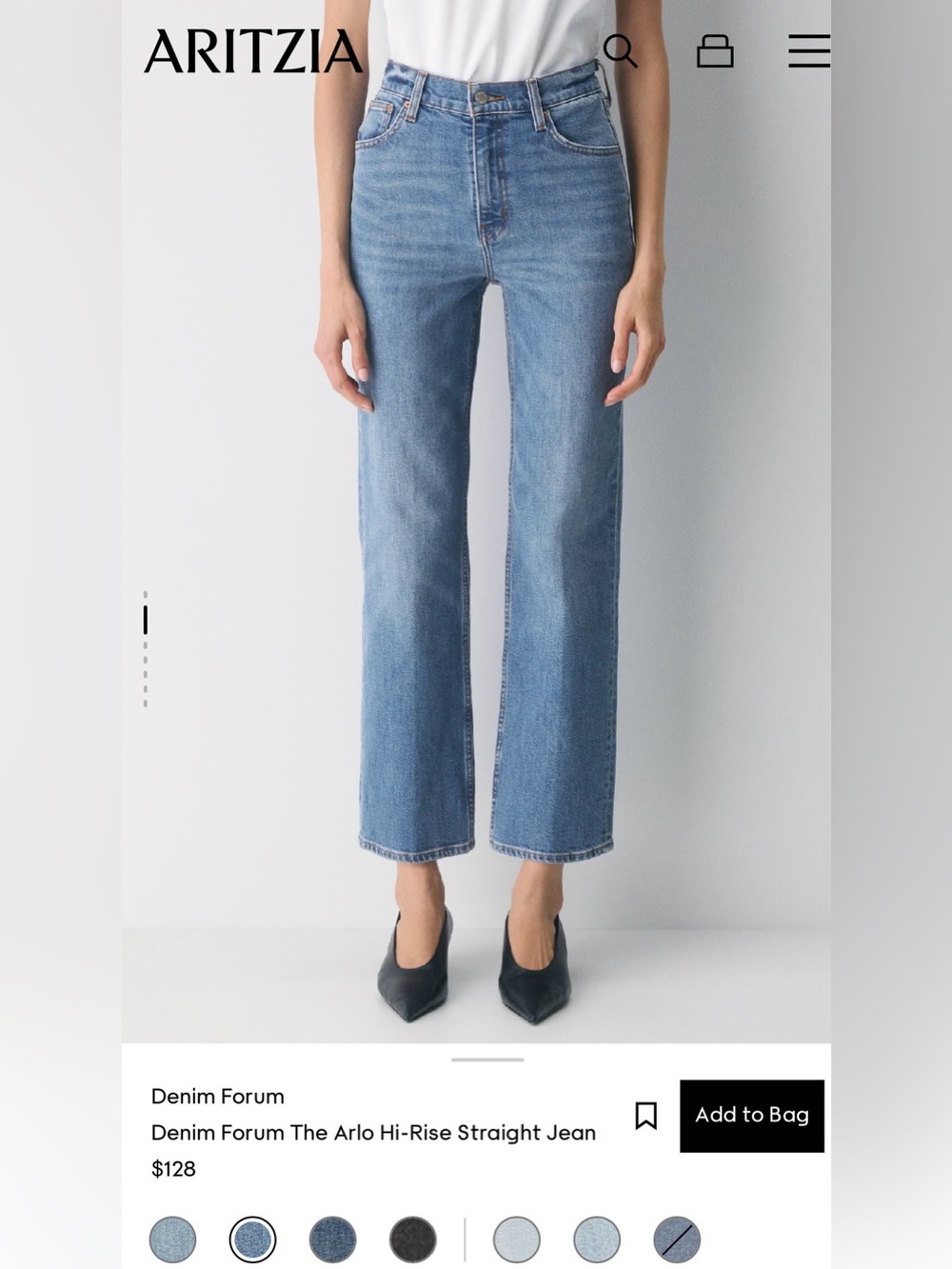 Aritzia Denim Forum Arlo Straight Leg